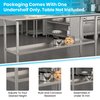 Flash Furniture Galvanized Under Shelf for 30 x 72 Work Tables NH-GU-3072-GG